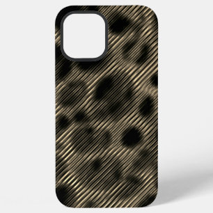 Narrow beige stripes and strange dark circles iPhone 12 pro max case