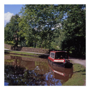 Narrow Boat Peak Forest Canal Marple Poster