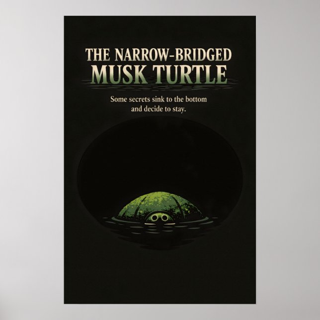 Narrow-Bridged Musk Turtle Art Poster (Front)