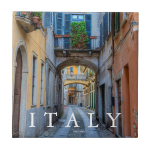 Narrow city street, Italy Ceramic Tile