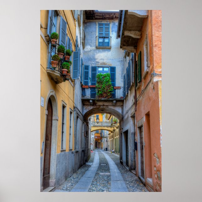 Narrow city street, Italy Poster (Front)