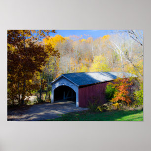Narrow Covered Bridge Parke County, Indiana Poster