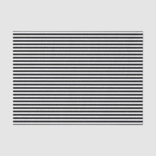 Narrow Deepest Black and White Striped Pattern Tissue Paper