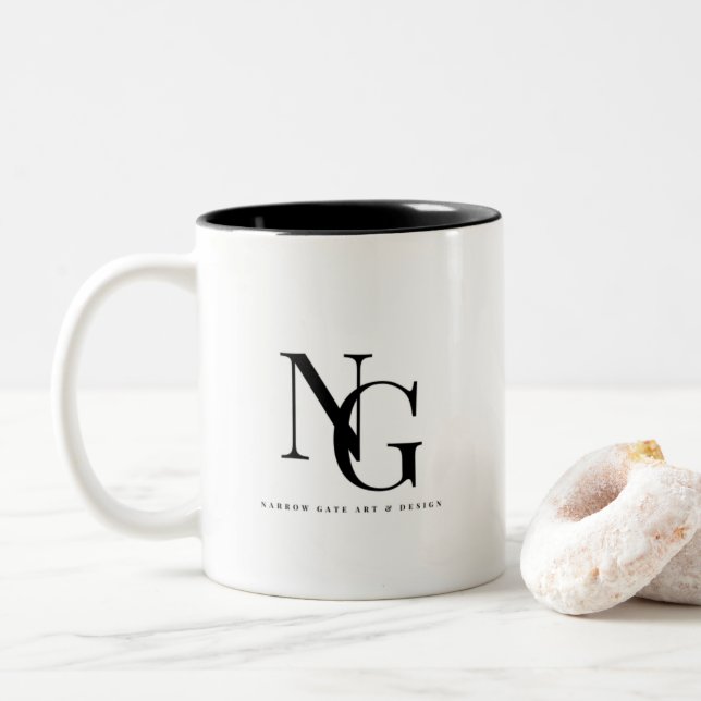 Narrow Gate Art & Design Logo Coffee Mug (With Donut)