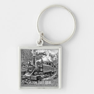 Narrow Gauge Steam Train Puffing Engine Key Ring