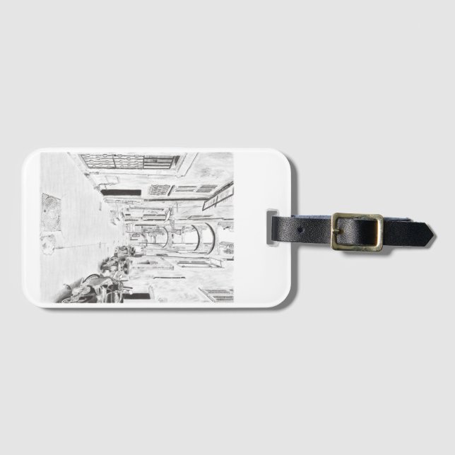 Narrow Italian Street Luggage Tag (Front Horizontal)
