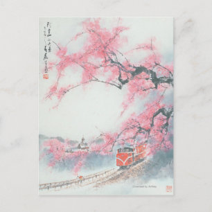 Narrow-railed Train at Mt. Ali Postcard