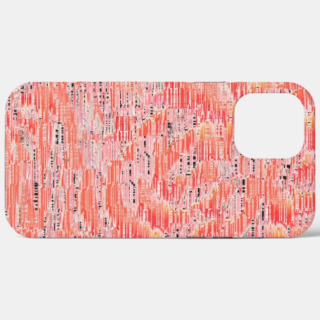 Narrow salmon and peach mosaic effect Case-Mate iPhone case (Back (Horizontal))
