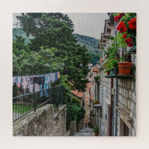 Narrow stone street in Dubrovnik Jigsaw Puzzle