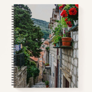 Narrow stone street in Dubrovnik Notebook