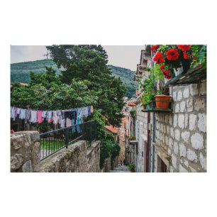 Narrow stone street in Dubrovnik Photo Print