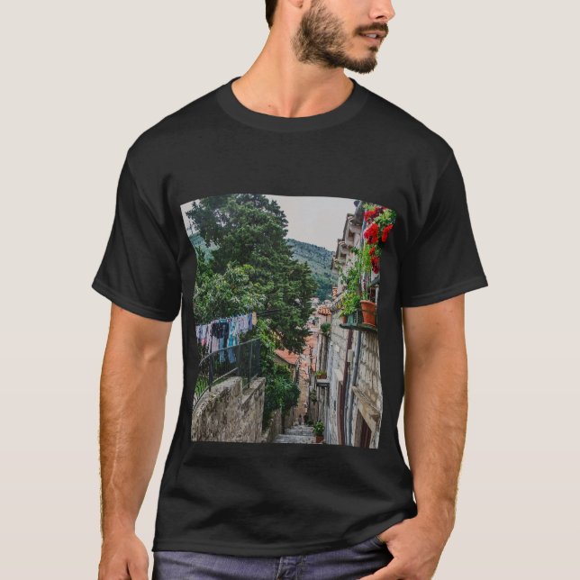 Narrow stone street in Dubrovnik T-Shirt (Front)