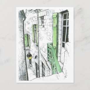 Narrow Street at the Mont St. Michel Postcard