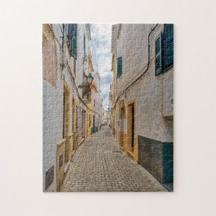 Narrow street in Ciutadella - Menorca, Spain Jigsaw Puzzle