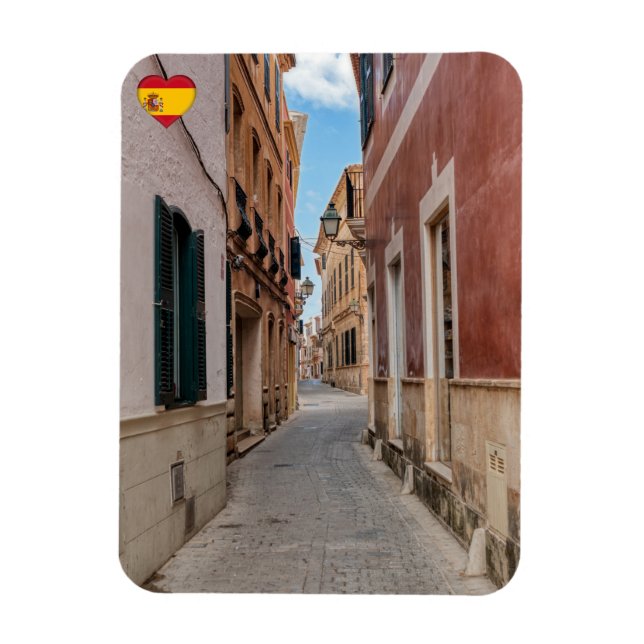 Narrow street in Ciutadella - Menorca, Spain Magnet (Vertical)
