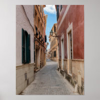 Narrow street in Ciutadella - Menorca, Spain