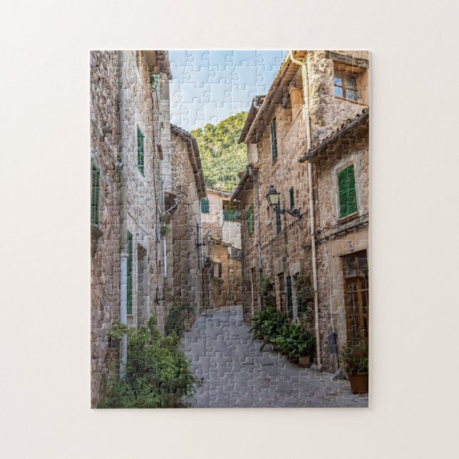 Narrow street in Valldemossa village - Mallorca Jigsaw Puzzle (Vertical)