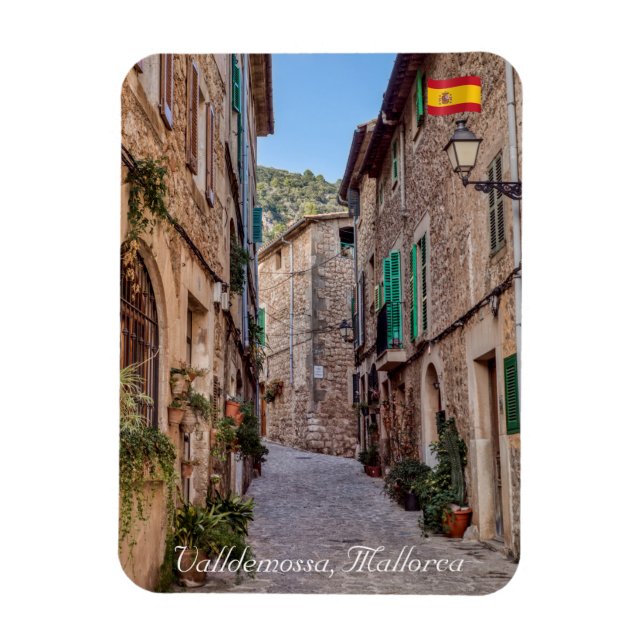 Narrow street in Valldemossa village - Mallorca Magnet (Vertical)