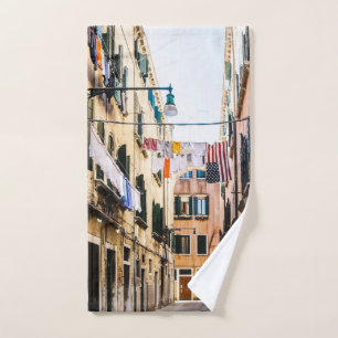 Narrow street in Venice Hand Towel