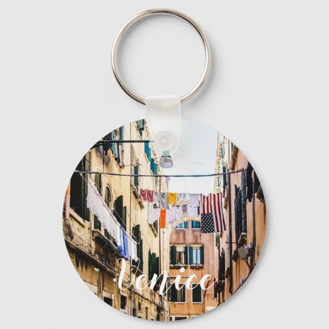 Narrow street in Venice Key Ring (Front)