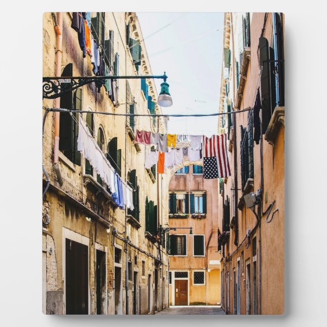 Narrow street in Venice Plaque (Front)