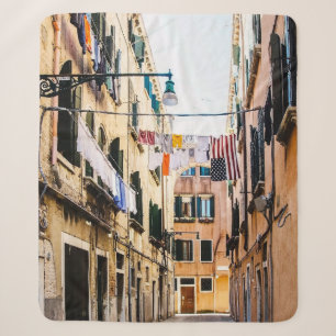 Narrow street in Venice Sherpa Blanket
