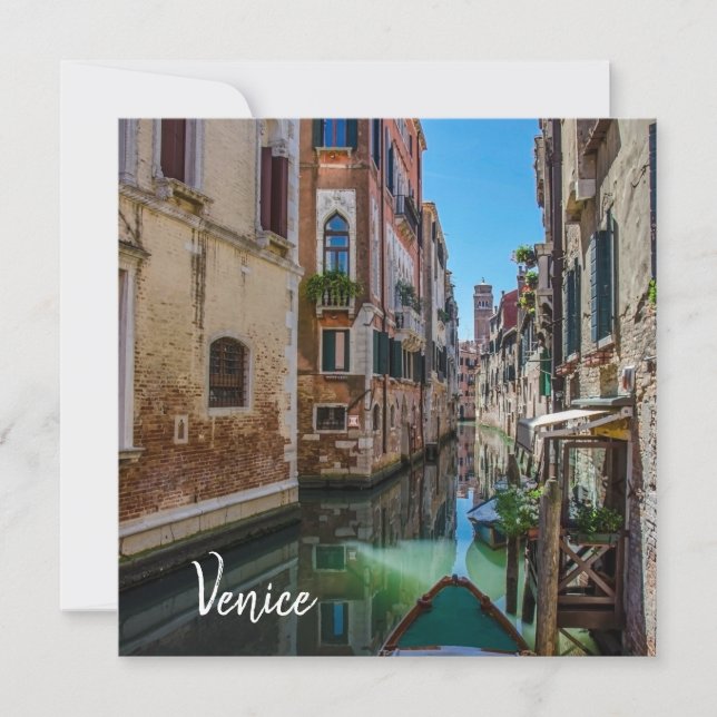Narrow street with canal in Venice (Front)