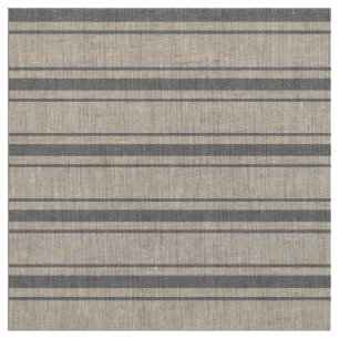 Narrow Stripe Charcoal Grey White Mattress Ticking Fabric