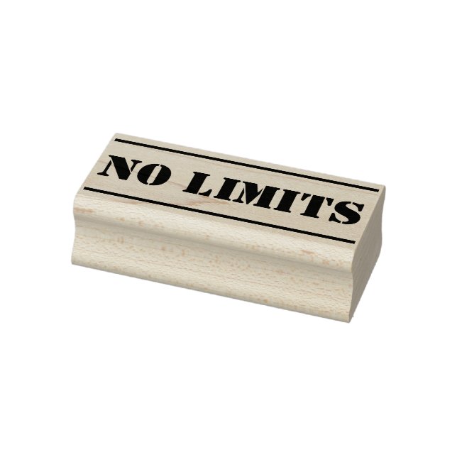 Narrow Stripes black + your own Message: NO LIMITS Rubber Stamp (Stamp)