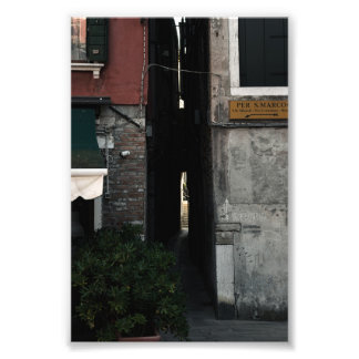 Narrow venetian alleyway (2024) photo print