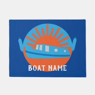 Narrowboat Canal Boat Living Doormat Keychain