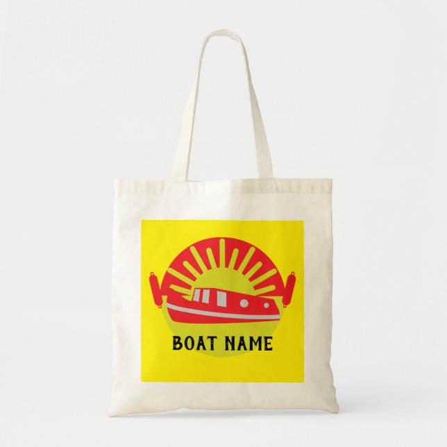 Narrowboat Canal Boat Living Doormat Tote Bag (Front)