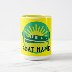 Narrowboat Canal Boat Living Doormat Travel Mug