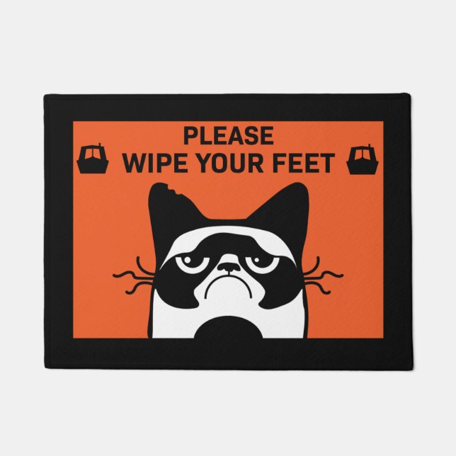 Narrowboat Canal Boat Living Pet Cat Doormat (Front)