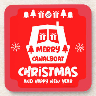 Narrowboat Canal Christmas Xmas Gifts   Coaster
