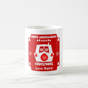 Narrowboat Canal Christmas Xmas Gifts Coffee Mug