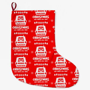 Narrowboat Canal Christmas Xmas Gifts    Large Christmas Stocking