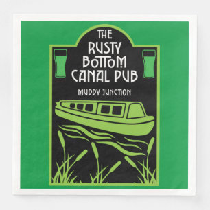 Narrowboat Canal Pubs  Napkin