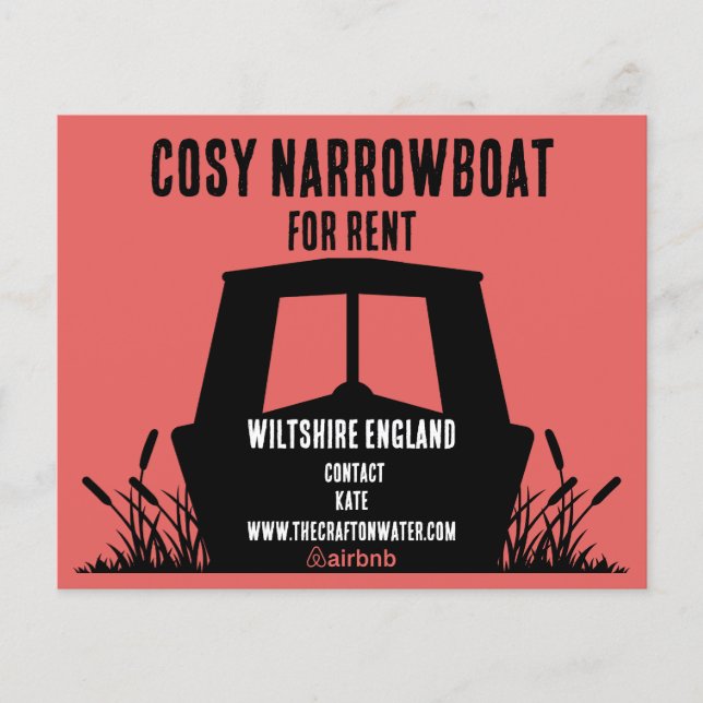 Narrowboat Canalboat For Rent Flyer (Front)