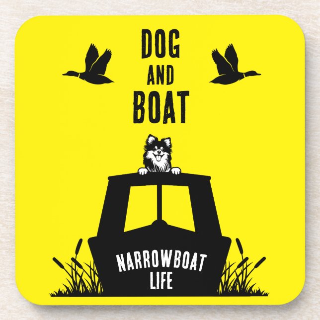 Narrowboat Canalboat Living Coaster (Front)