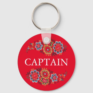 Narrowboat Captain Key Ring