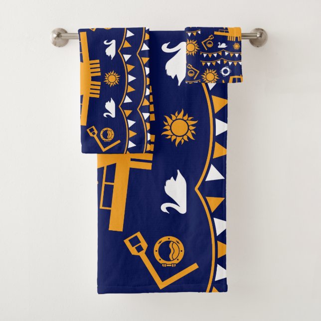 Narrowboat Decor And Gifts Bath Towel Set (Insitu)