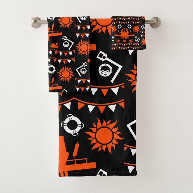 Narrowboat Decor And Gifts Bath Towel Set (Insitu)