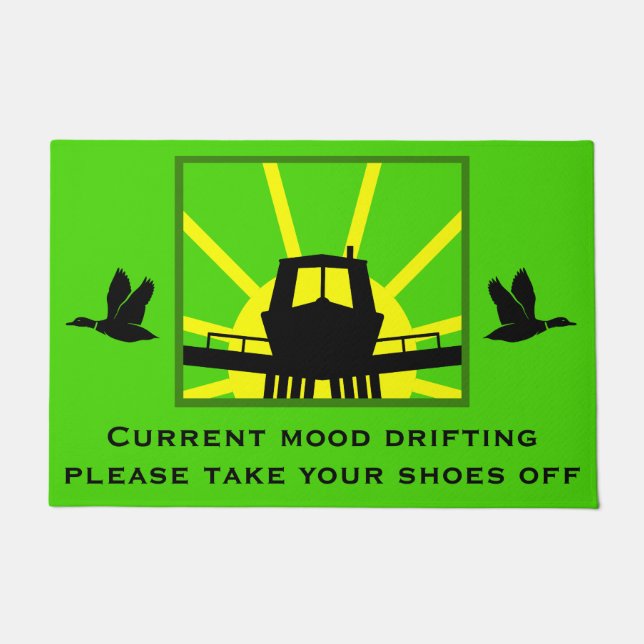 Narrowboat Funny Boat Doormat (Front)