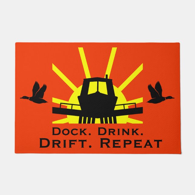 Narrowboat Funny Boat Doormat (Front)