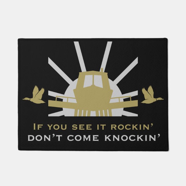 Narrowboat Funny Boat Doormat (Front)