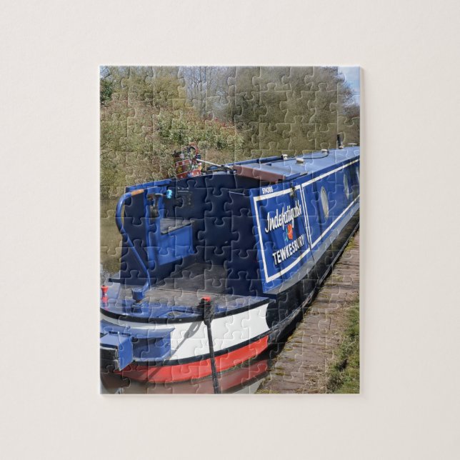 Narrowboat Indefatigable Jigsaw Puzzle (Vertical)