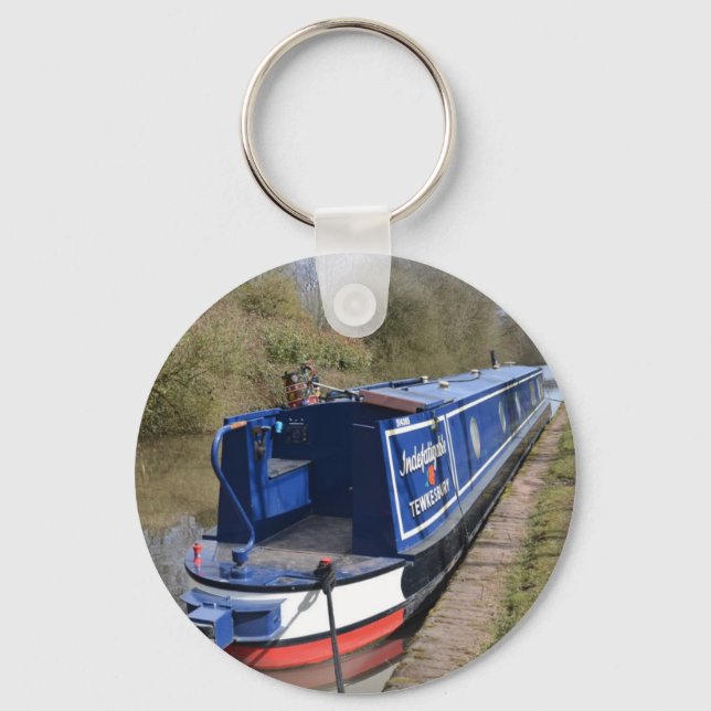 Narrowboat Indefatigable Key Ring (Front)