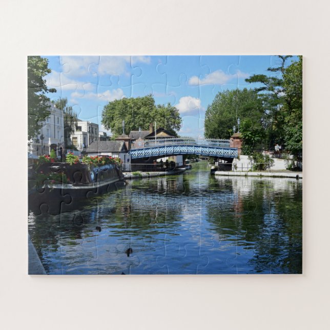 Narrowboat Little Venice London England Jigsaw Puzzle (Horizontal)