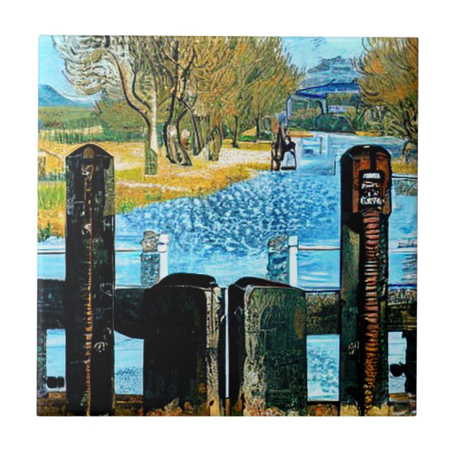 NARROWBOAT LOCK CERAMIC TILE (Front)
